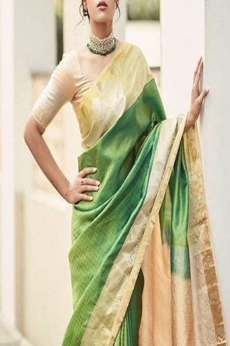 Elegant Multicolor Party Wear Soft Silk Designer Sarees SY 6603