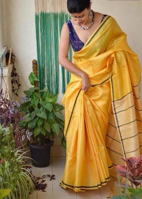 Stunning Yellow Colored Soft Silk Regular Wear Saree SY 5254