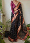 Gorgeous Black Colored Soft Silk Machine Weaving Saree SY 5250