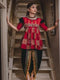 Red And Black Color Khadi Cotton Kediya IS5301