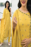 Yellow Color Salwar Party Wear Suit TDS2574