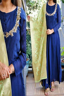 Royal Blue Color Dress With Rich Looks