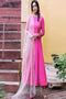 Pretty Pink Color Anarkali Suit With Bottom Banarasi Dupatta TDS2267