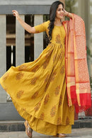 Trendy Lemon Color Salwar Heavy Salwar Neck Designs Suits