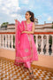 Pink Color Plain Long Rounded Anarkali Suits