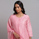 Pink Organza Dupatta