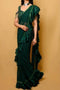 Green Color Party Wear Lowest Price Ruffle Saree SY 5375