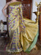 Dark Chiku Color Soft Silk heavy Jacquard Sareefor woven