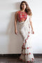 White Color Party Wear Net Heavy Work Ruffle Saree SY 5356