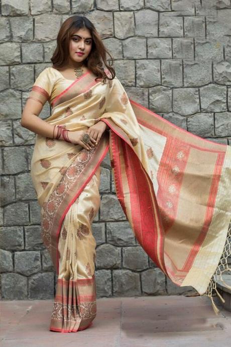 Vintage Pink Colour  Banarasi Pure Soft Silk Jacquard Saree SY 5724