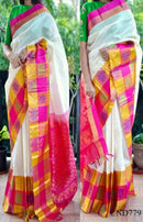 Sparkling Beige Colored Soft Silk Heavy Jacquard Saree SY 5234