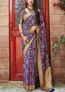 Foxy Purple Colored Soft Silk Jacquard Saree SY 5462