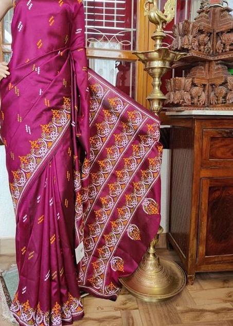 Pink Color  Designer Digital Print Jacquard Saree SY 5426