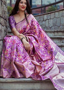 Dashing Purple Colored Soft Silk Banarasi Saree SY 5463