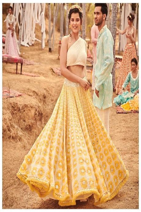 Silk Designer Yellow Lehenga