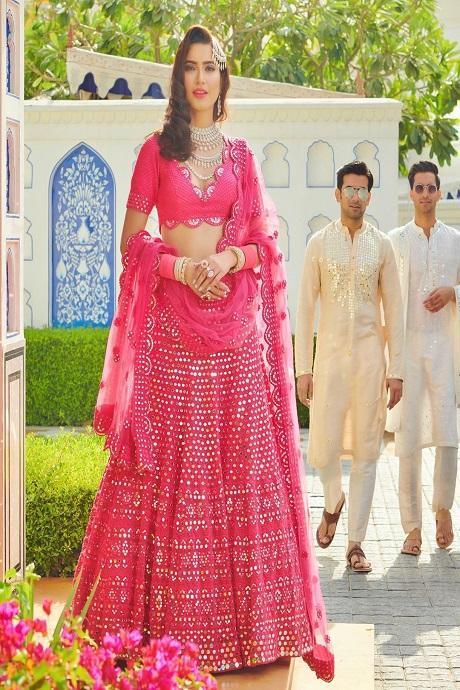 Pink Heavy Work Party Wear Best Online Lehenga Choli Design