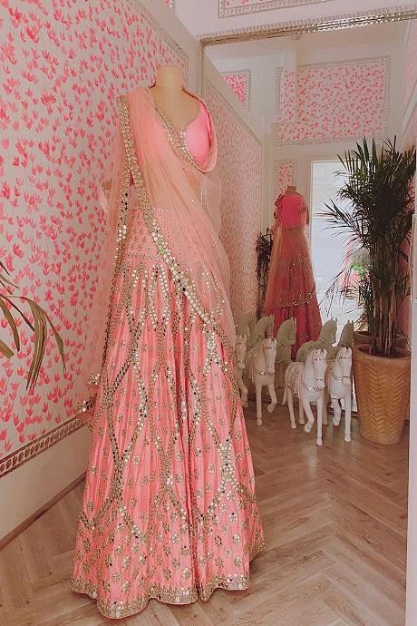 Pink Pepper Silk Best Online Lehenga Choli 2024 Design