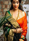 Graceful Green And Orange Color Soft Silk Regular Wear Saree SY 6574