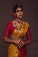 Excellent Red and Gold Color Soft Silk Banarasi Sarees SY 6473