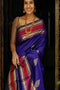 Glitzy Blue Color Soft Silk Designer Party Jacquard Sarees SY 6639