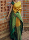 Engrossing Green Yellow Colour Pure Soft Silk Jacquard Saree SY 5561