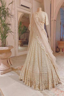 Soft Net White Color Designer Bridal Lehenga