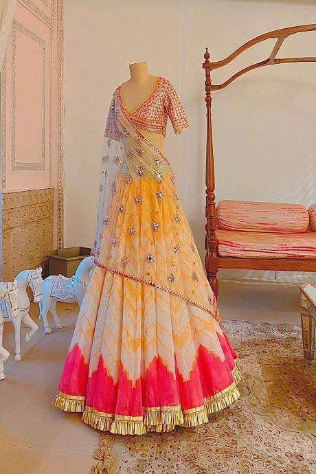 Traditional Party-Wear Yellow Color Designer Lehenga Choli