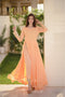 Orange Color Mirror Salwar Suits For Girls