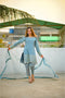 Sky Blue Color Mirror Salwar Kameez