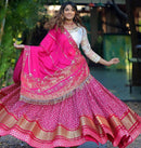 Rani Thread Work Soft Silk Lehenga Choli Design