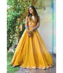 Designer Yellow Colored Haldi Special Lehenga Choli