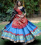 Designer Printed Lehenga Choli in Heavy Butter Silk Free  Blue