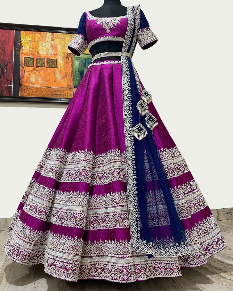 Women Latest Satin Silk Lehenga Choli Design 2024