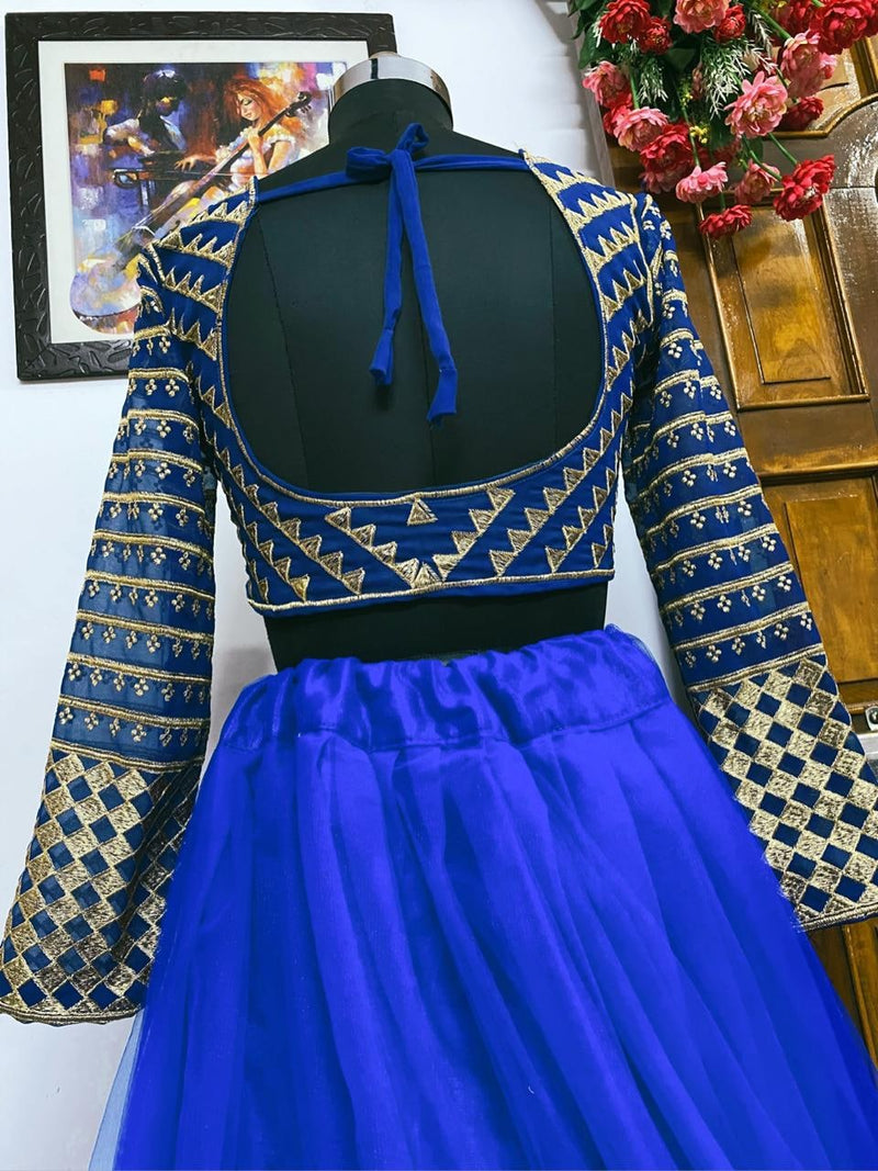 Designer Wear Neha Kakkar Heavy Net Blue Lehenga Choli