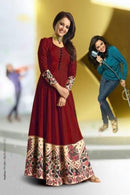 Maroon Embroidery Hand Work Latest Designer GOWN