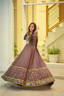 Coffee Color Designer Gown Online