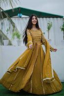 Coffee Mirror Designer Heavy Gown Online