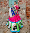 Garba Special Heavy Butter Silk Base Real Mirror Worked Multi-colour Designer Lehenga Choli