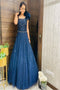 Fancy Attractive Beautiful  Party Wear Soft Net Heavy Work Gown