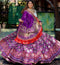 Heavy Butter Silk Purple Colour Wedding wear Mirror Work Lehenga Choli