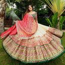 Heavy Stylish Real Mirror Work Butter Silk Lehenga Choli For Women