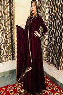 Maroon Color Beautiful Designer Party wear Gown