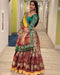 Kinjal Dave Navaratri Lehenga Choli in Multi Color Butter Silk with Real Mirror