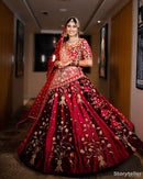 Pure Silk Heavy Coding Maroon Color Lehenga Choli