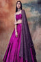 Rani Color Heavy Banglori Satin Silk Lehenga Choli With Dupatta