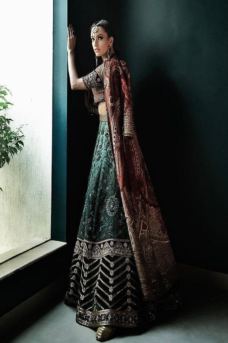 Easy On The Eyes Green Colored Soft Art Silk Lehenga Choli