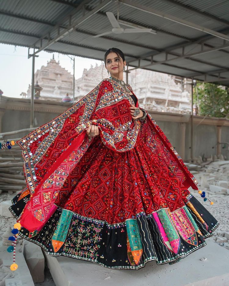 Maroon Lehenga Choli In Soft Butter Silk With Digital Print