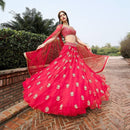 Most Favorite Pink Color Heavy Sequins Embellished Lehenga Choli