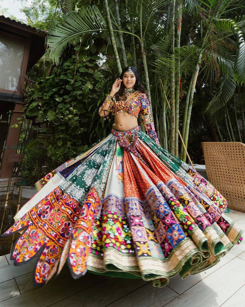 Multi Color Designer Navratri Special Lehenga