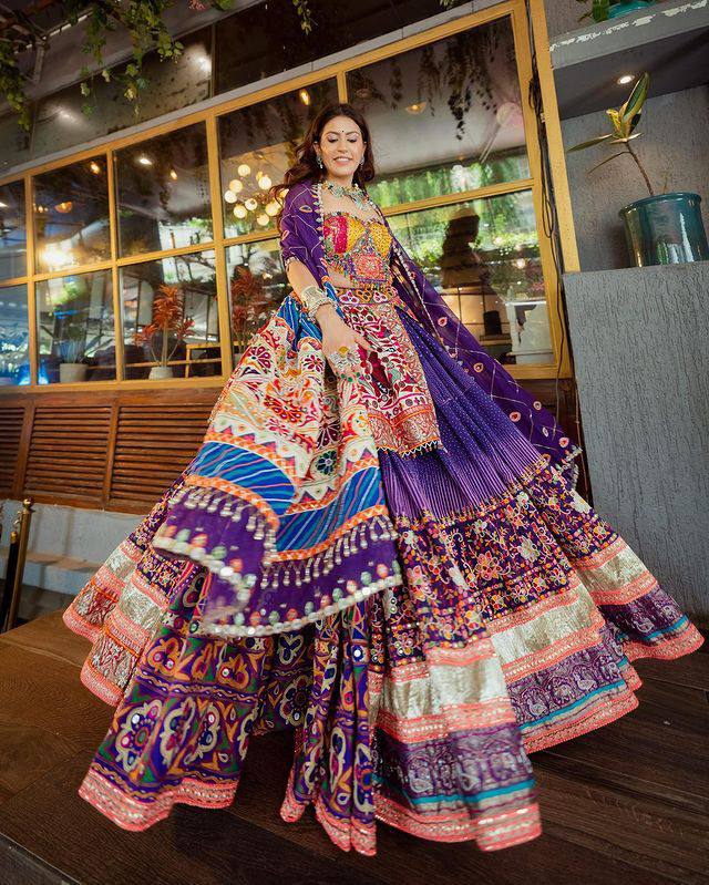 Purple Color Silk Festival Wear Lehenga Choli Online Designs